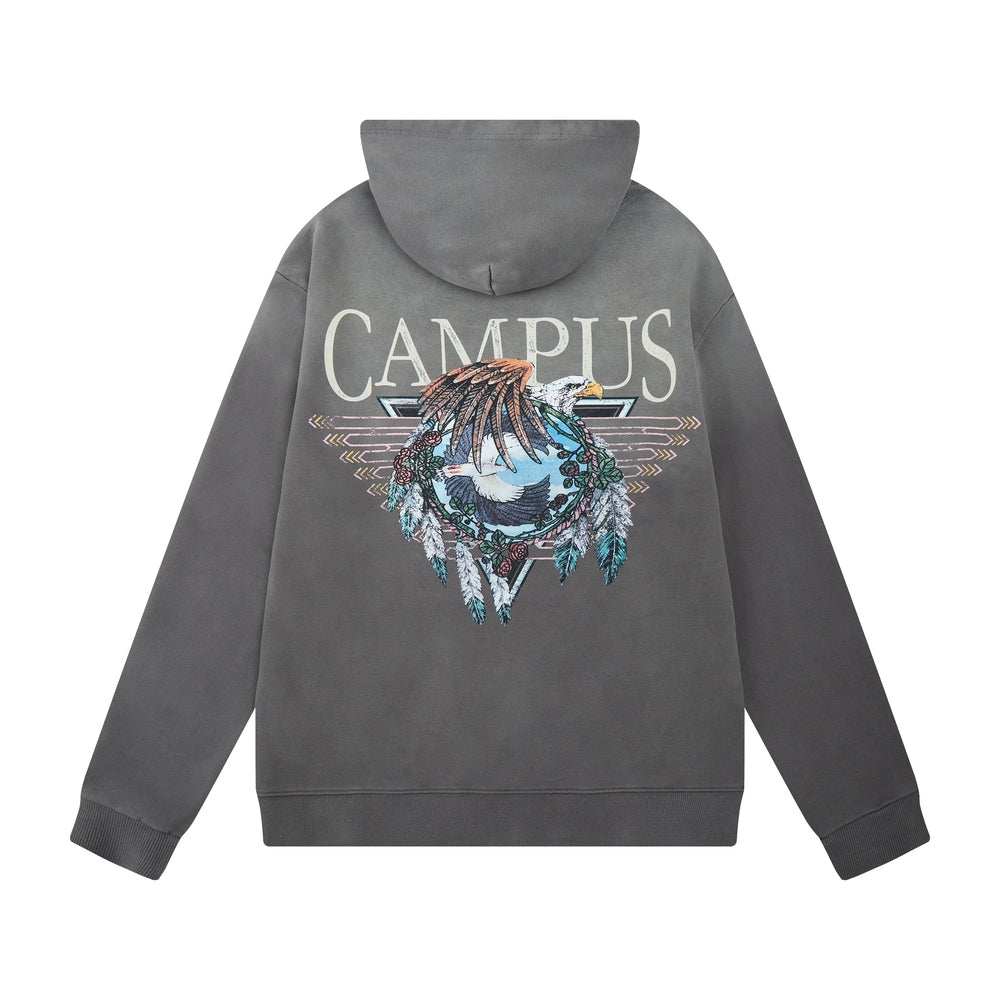 Dreamcatcher Hoodie Sun Fade Wash (Grey)